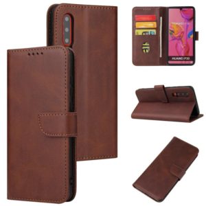 For Huawei P30 Calf Texture Buckle Horizontal Flip Leather Case with Holder & Card Slots & Wallet(Brown) (OEM)