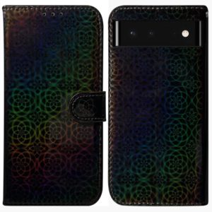 For Google Pixel 6 Colorful Magnetic Buckle Leather Phone Case(Black) (OEM)
