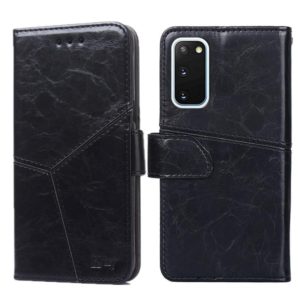 For Samsung Galaxy S20 Geometric Stitching Horizontal Flip TPU + PU Leather Case with Holder & Card Slots & Wallet(Black) (OEM)