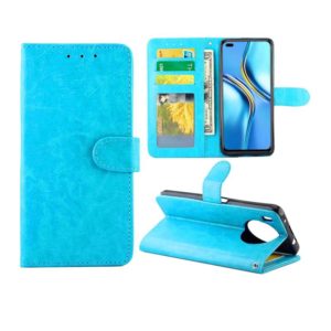 For Huawei Nova8i / Honor X20 Crazy Horse Texture Leather Horizontal Flip Protective Case with Holder & Card Slots & Wallet & Photo Frame(Baby Blue) (OEM)