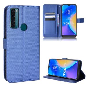 For TCL 20 SE Diamond Texture Leather Phone Case(Blue) (OEM)