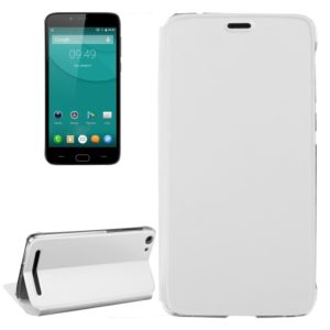 Horizontal Flip Leather Case with Holder for DOOGEE Y200(White) (OEM)