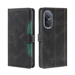 For Huawei Nova 9 SE Stitching Skin Feel Magnetic Buckle Horizontal Flip PU Leather Case(Black) (OEM)