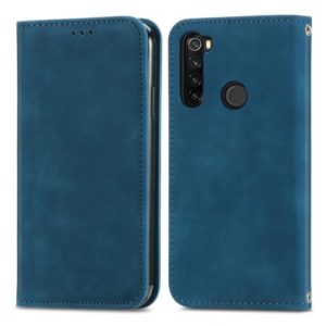 For Xiaomi Redmi Note 8 Retro Skin Feel Business Magnetic Horizontal Flip Leather Case With Holder & Card Slots & Wallet & Photo Frame(Blue) (OEM)