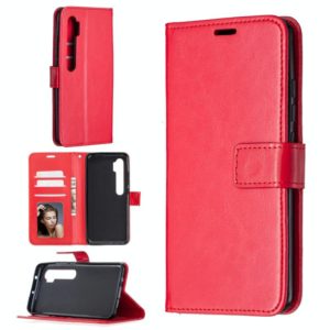For Xiaomi Mi Note 10 Lite Crazy Horse Texture Horizontal Flip Leather Case with Holder & Card Slots & Wallet & Photo Frame(Red) (OEM)