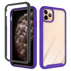 For iPhone 11 Pro Max Starry Sky Solid Color Series Shockproof PC + TPU Protective Case(Purple) (OEM)