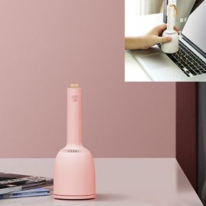 Mini Portable Desktop Vacuum Cleaner Household Cleaning Machine Computer Keyboard Dust Remover(Pink) (OEM)