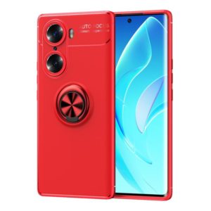 For Honor 60 Metal Ring Holder 360 Degree Rotating TPU Phone Case(Red) (OEM)