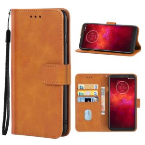 Leather Phone Case For Motorola Moto Z3(Brown) (OEM)