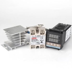 6600W REX-C100 Thermostat + Heat Sink + Thermocouple + SSR-60 DA Solid State Module Intelligent Temperature Control Kit (OEM)