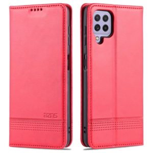 For Samsung Galaxy A22 4G AZNS Magnetic Calf Texture Horizontal Flip Leather Case with Card Slots & Holder & Wallet(Red) (AZNS) (OEM)