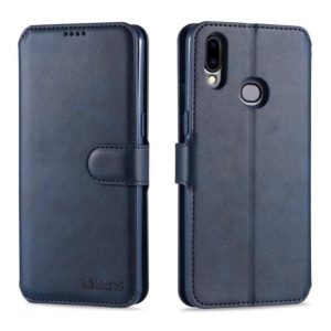 For Samsung Galaxy A10s AZNS Calf Texture Horizontal Flip Leather Case, with Holder & Card Slots & Wallet & Photo Frame(Blue) (AZNS) (OEM)