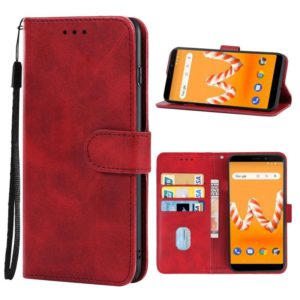 Leather Phone Case For Wiko Sunny4 Plus(Red) (OEM)