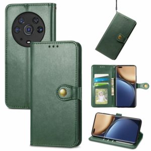 For Honor Magic3 Pro Solid Color Leather Buckle Phone Case(Green) (OEM)