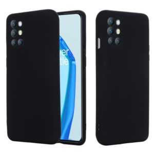 Pure Color Liquid Silicone Shockproof Full Coverage Case For OnePlus 9R(Black) (OEM)