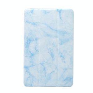 For Huawei MatePad 10.4 inch (2020) Marble Texture Pattern Horizontal Flip Leather Case, with Three-folding Holder & Sleep / Wake-up Function(Blue) (OEM)