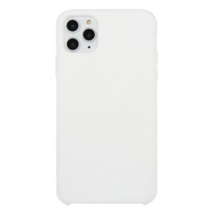 For iPhone 11 Pro Solid Color Solid Silicone Shockproof Case(White) (OEM)