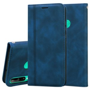 For Huawei P40 Lite E / Y7P Frosted Business Magnetic Horizontal Flip PU Leather Case with Holder & Card Slot & Lanyard(Blue) (OEM)