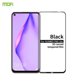 For Huawei P40 Lite MOFI 9H 3D Explosion-proof Curved Screen Tempered Glass Film(Black) (MOFI) (OEM)