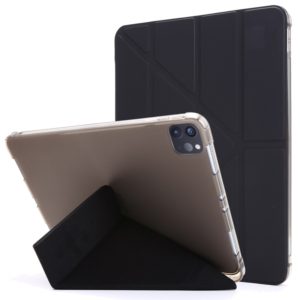 For iPad Pro 11 (2020/2018) / Air 2020 10.9 Multi-folding Horizontal Flip PU Leather + Shockproof TPU Tablet Case with Holder & Pen Slot(Black) (OEM)