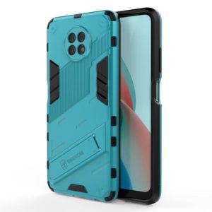 For Xiaomi Redmi Note 9 5G Punk Armor 2 in 1 PC + TPU Shockproof Case with Invisible Holder(Blue) (OEM)