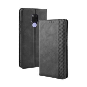 Magnetic Buckle Retro Texture Horizontal Flip Leather Case for Huawei Mate 20 X, with Holder & Card Slots & Wallet (Black) (OEM)