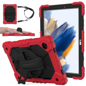 For Samsung Galaxy Tab A8 10.5 2021 X200 Contrast Color Robot Silicone + PC Tablet Case(Red+Black) (OEM)