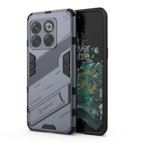 For OnePlus 10T 5G Punk Armor PC + TPU Phone Case with Holder(Grey) (OEM)