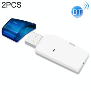 2 PCS BT101 USB Dual Output Bluetooth 5.0 Wireless Audio Receiver Adapter (OEM)
