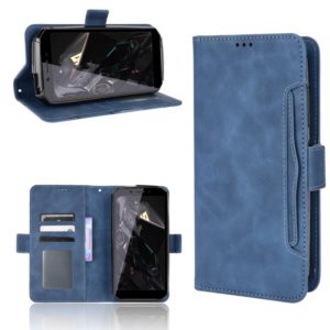 For Oukitel WP18 Skin Feel Calf Texture Card Slots Leather Phone Case(Blue) (OEM)