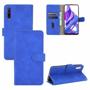 For Huawei Honor 9X Pro / Y9s Solid Color Skin Feel Magnetic Buckle Horizontal Flip Calf Texture PU Leather Case with Holder & Card Slots & Wallet(Blue) (OEM)