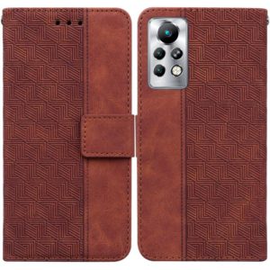 For Infinix Note 11 Pro / Note 11s Geometric Embossed Leather Phone Case(Brown) (OEM)
