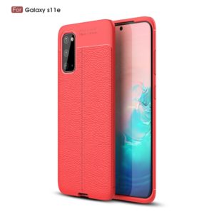 For Galaxy S20 Litchi Texture TPU Shockproof Case(Red) (OEM)