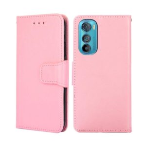 For Motorola Edge 30 Crystal Texture Leather Phone Case(Pink) (OEM)