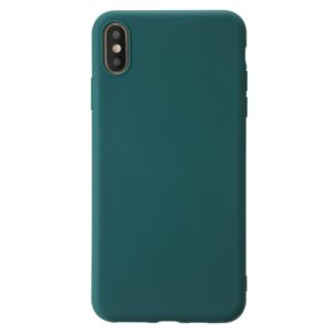 For iPhone XS Shockproof Frosted TPU Protective Case(Green) (OEM)