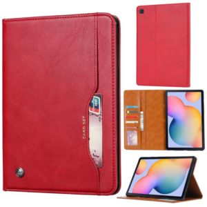 For Samsung Galaxy A7 Lite T220 / T225 Knead Skin Texture Horizontal Flip Leather Case with Photo Frame & Holder & Card Slots & Wallet(Red) (OEM)