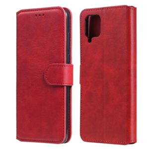 For Samsung Galaxy A12 5G Classic Calf Texture PU + TPU Horizontal Flip Leather Case, with Holder & Card Slots & Wallet(Red) (OEM)