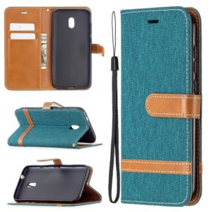 For Nokia C1 Plus Color Matching Denim Texture Horizontal Flip Leather Case with Holder & Card Slots & Wallet & Lanyard(Green) (OEM)