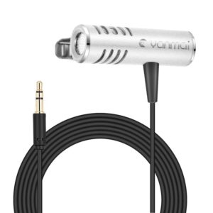 Yanmai R933 Professional Clip-on Lapel Mic Lavalier Omni-directional Double Condenser Microphone Silver, For Live Broadcast, Show, KTV, etc (Yanmai) (OEM)