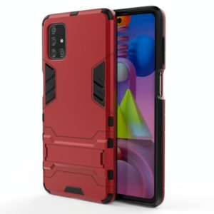 For Samsung Galaxy M51 PC + TPU Shockproof Protective Case with Holder(Red) (OEM)