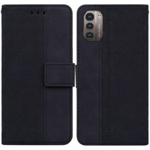 For Nokia G11 / G21 Geometric Embossed Leather Phone Case(Black) (OEM)