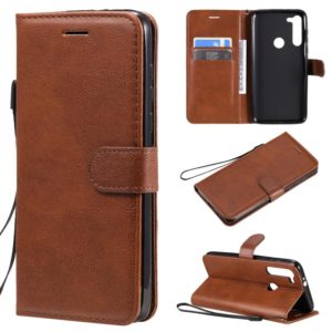 For Motorola Moto G8 Power Solid Color Horizontal Flip Protective Leather Case with Holder & Card Slots & Wallet & Lanyard(Brown) (OEM)