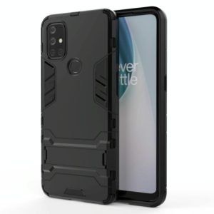For OnePlus Nord N10 5G Shockproof PC + TPU Protective Case with Hidden Holder(Black) (OEM)