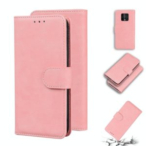 For Tecno Camon 16 Premier CE9 Skin Feel Pure Color Flip Leather Phone Case(Pink) (OEM)