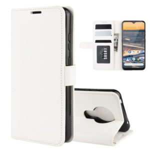 For Nokia 5.3 R64 Texture Single Horizontal Flip Protective Case with Holder & Card Slots & Wallet& Photo Frame(White) (OEM)