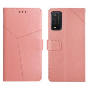 For TCL 205 Y Stitching Horizontal Flip Leather Phone Case(Rose Gold) (OEM)