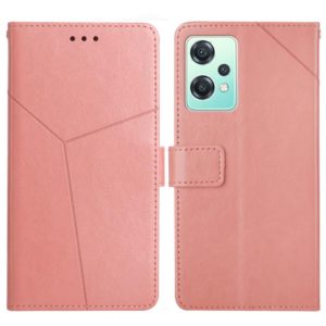 For OnePlus Nord CE 2 Lite/Realme 9 Pro 5G/Realme V25 Y Stitching Horizontal Flip Leather Phone Case(Rose Gold) (OEM)