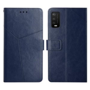 For Wiko Power U10 / U20 Y Stitching Horizontal Flip Leather Phone Case(Blue) (OEM)