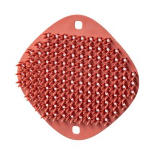 2 PCS Multifunctional Silicone Cleaning Brush Non-Oily Kitchen Cleaning Scouring Pad(Honey Bud Red) (OEM)