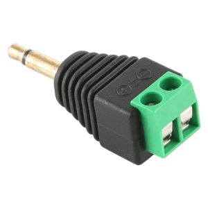 3.5mm Male Plug 2 Pole 2 Pin Terminal Block Stereo Audio Connector (OEM)
